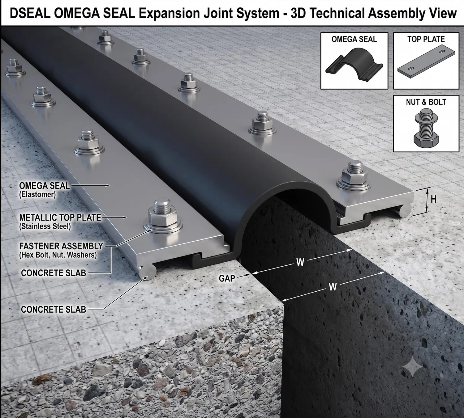 Dseal Omega Seal