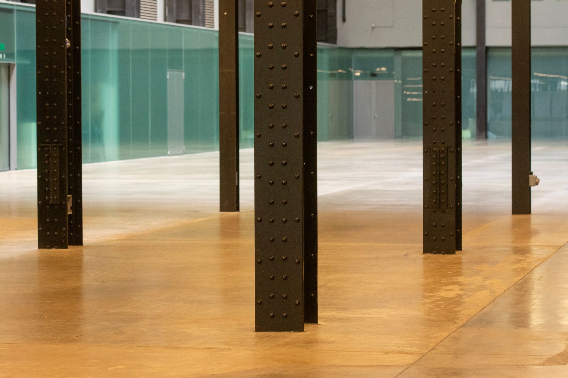 Polished concrete warehouse floor
